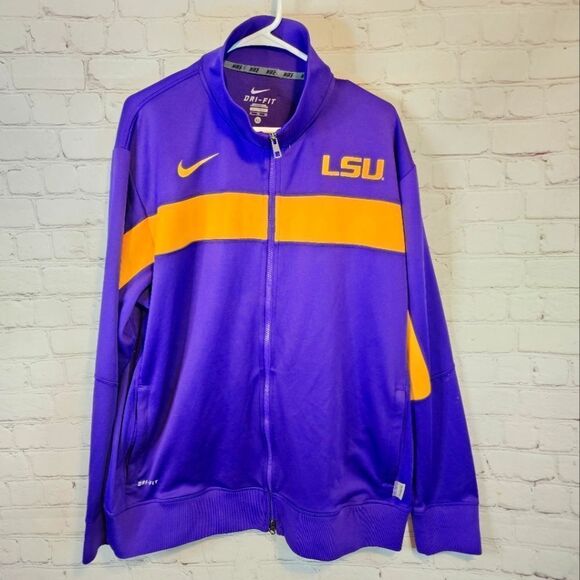 Men's Nike Dri-Fit "LSU" full zip turtleneck fleece sweater, size XL - Picture 1 of 4